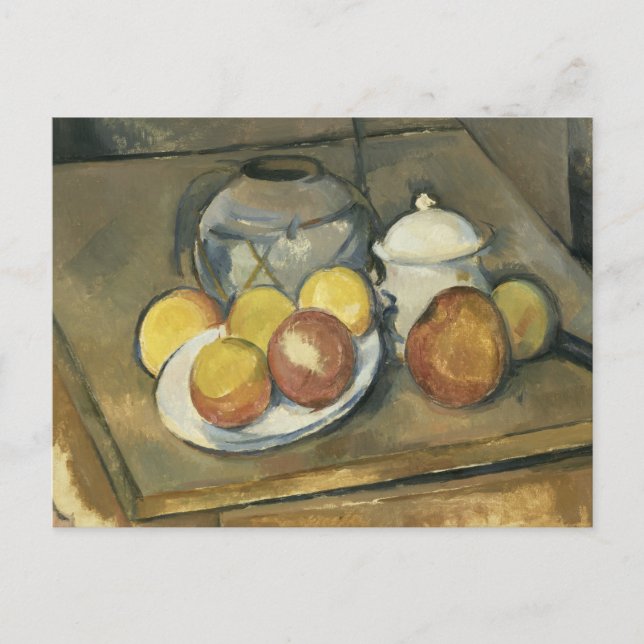 Paul Cezanne - Straw-Trimmed Vase, Sugar Bowl Postcard (Front)