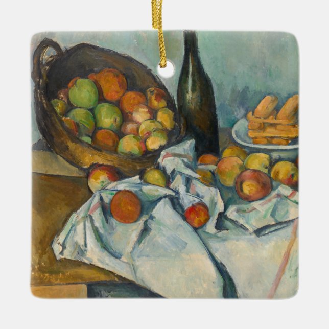 Paul Cezanne - The Basket of Apples Ceramic Ornament (Front)
