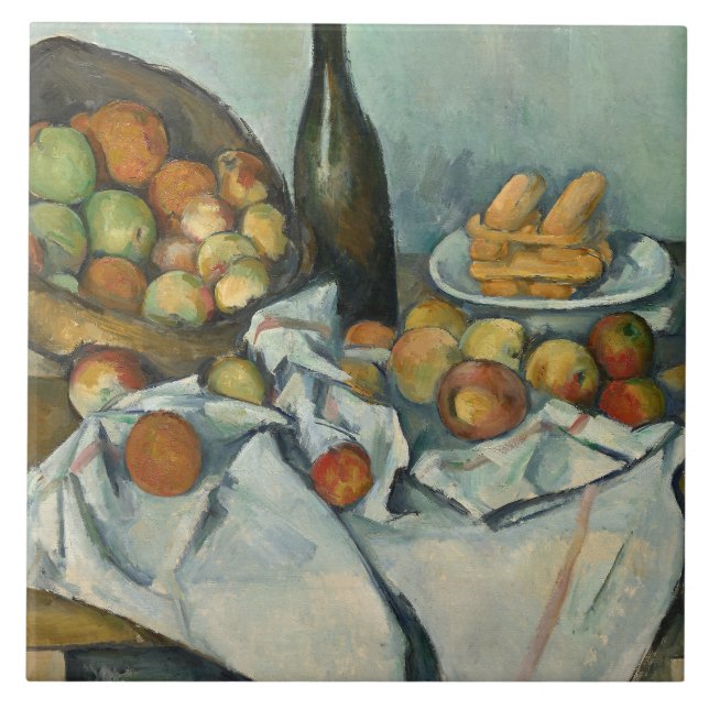 Paul Cezanne - The Basket of Apples Ceramic Tile (Front)