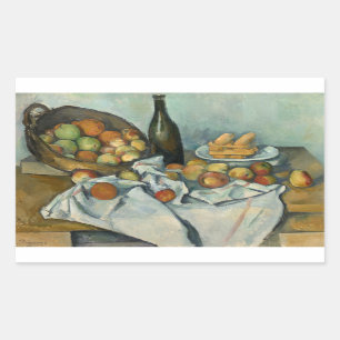 Paul Cezanne - The Basket of Apples Rectangular Sticker