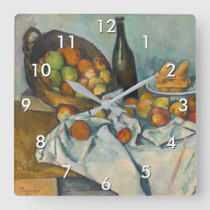 Paul Cezanne - The Basket of Apples Square Wall Clock