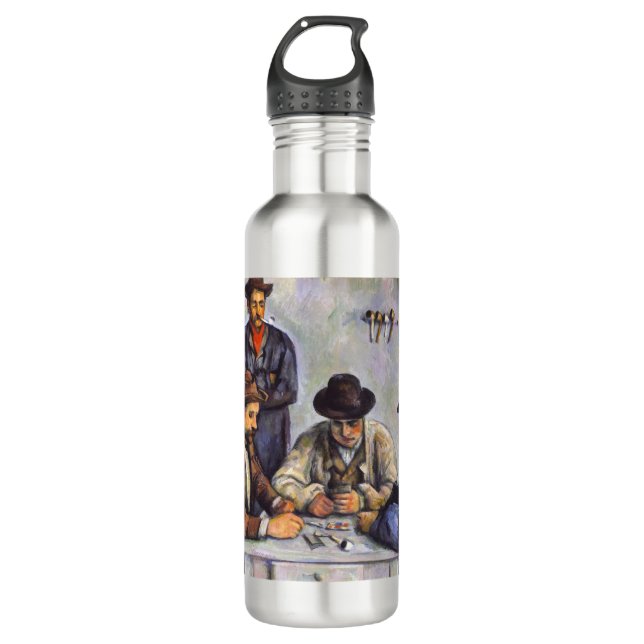 Paul Cezanne - The Card Players 710 Ml Water Bottle (Front)