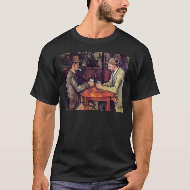 Paul Cezanne - The Card Players Fine Art Painting T-Shirt (Front)