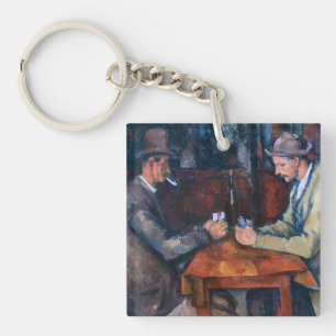Paul Cezanne - The Card Players Key Ring