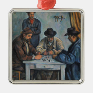 Paul Cezanne The Card Players Metal Tree Decoration