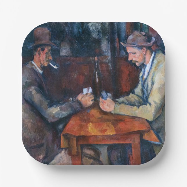 Paul Cezanne - The Card Players Paper Plate (Front)