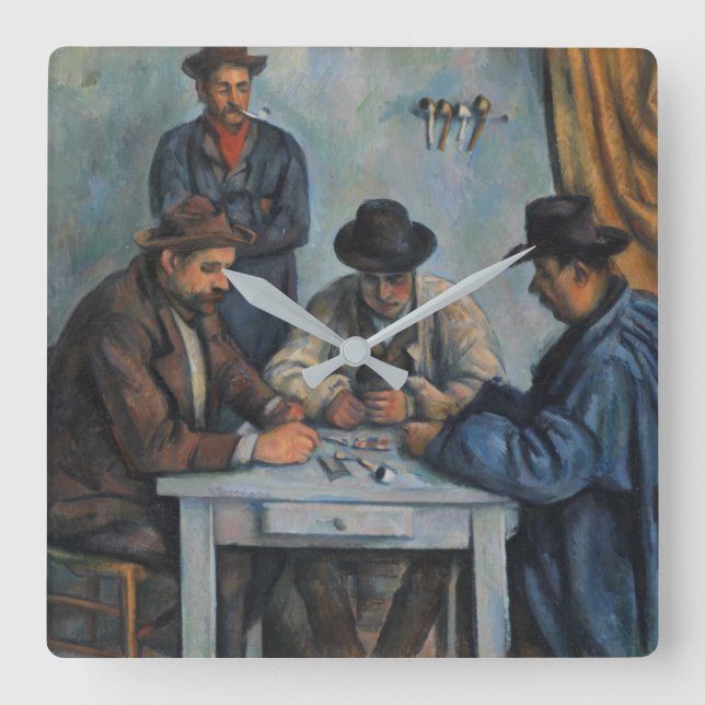 Paul Cezanne | The Card Players Square Wall Clock (Front)
