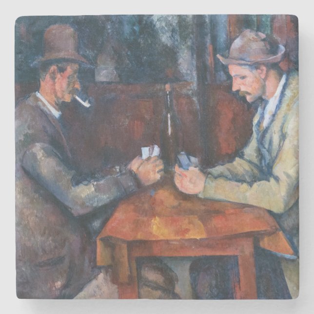 Paul Cezanne - The Card Players Stone Coaster (Front)