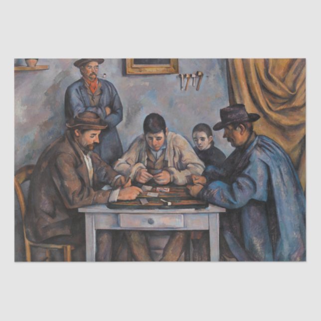 Paul Cezanne - The Card Players Tissue Paper (Front)