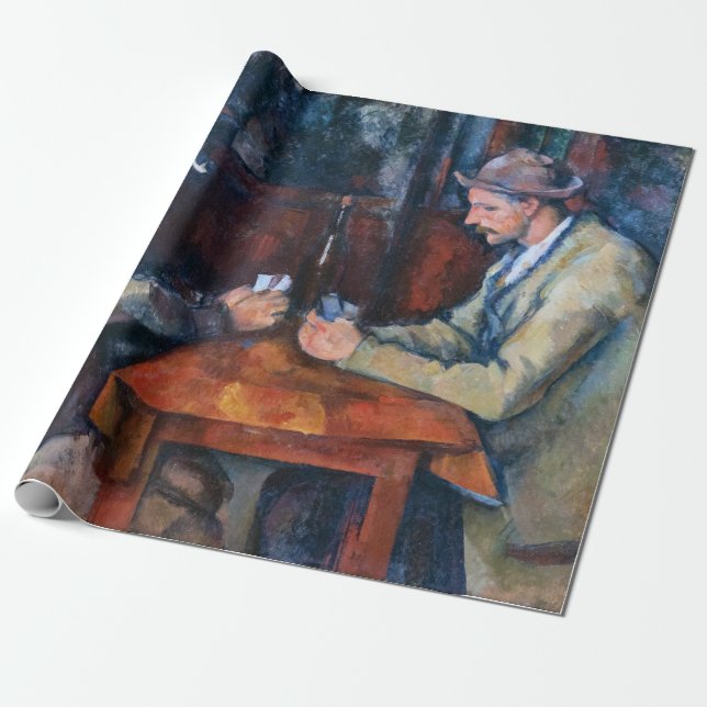 Paul Cezanne - The Card Players Wrapping Paper (Unrolled)