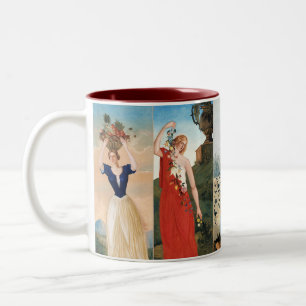 Paul Cézanne The Four Seasons Classic Painting Two-Tone Coffee Mug