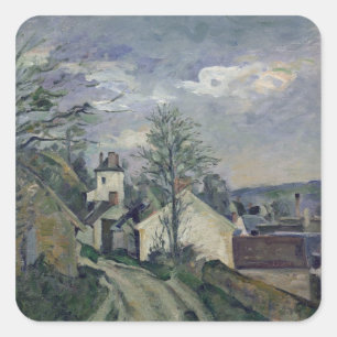 Paul Cezanne   The House of Doctor Gachet  at Auve Square Sticker