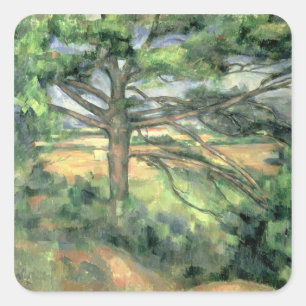 Paul Cezanne   The Large Pine, 1895-97 Square Sticker