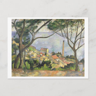 Paul Cezanne   The Sea at l'Estaque, 1878 Postcard