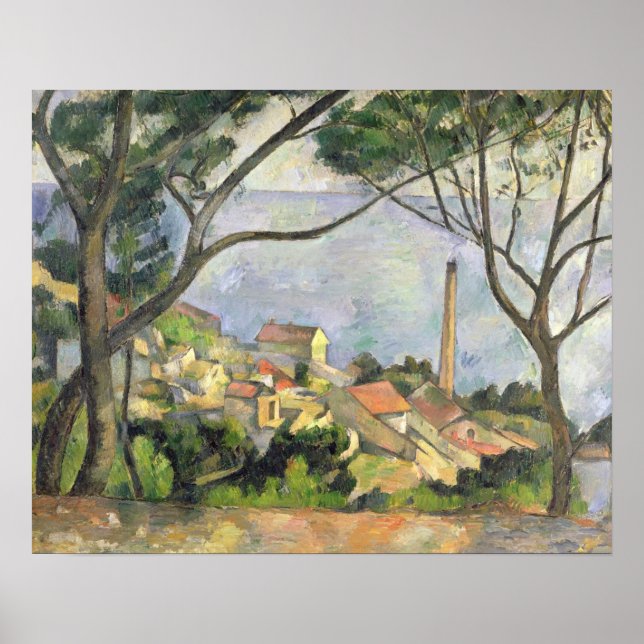 Paul Cezanne | The Sea at l'Estaque, 1878 Poster (Front)