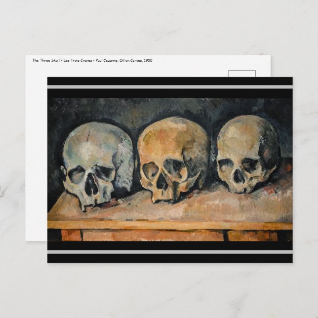 Paul Cezanne - The Three Skull Postcard (Front/Back)