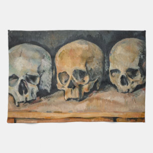 Paul Cezanne - The Three Skull Tea Towel