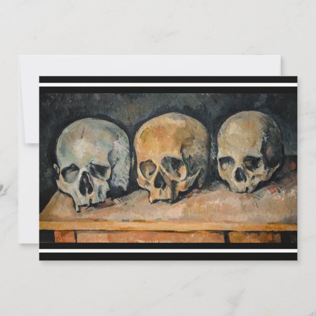 Paul Cezanne - The Three Skull Thank You Card (Front)