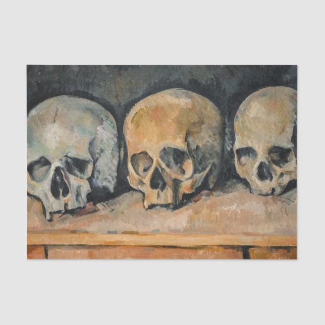 Paul Cezanne - The Three Skull Tissue Paper (Front)