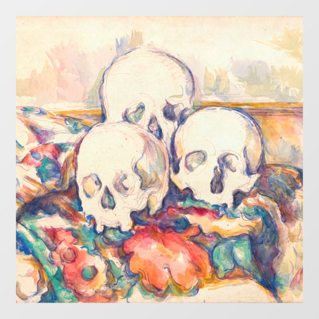 Paul Cezanne - The Three Skull Watercolor (Sheet)