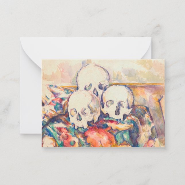 Paul Cezanne - The Three Skull Watercolor Card (Front)
