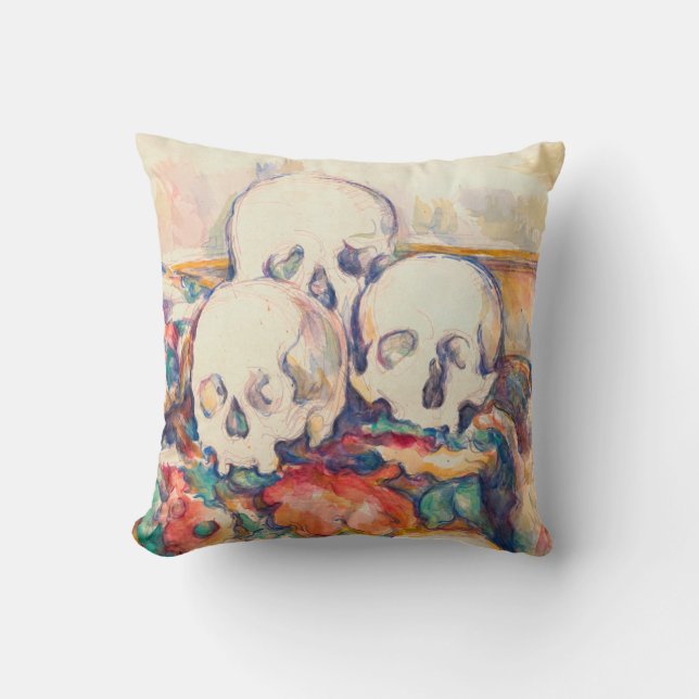 Paul Cezanne - The Three Skull Watercolor Cushion (Front)