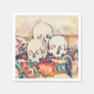 Paul Cezanne - The Three Skull Watercolor Napkin