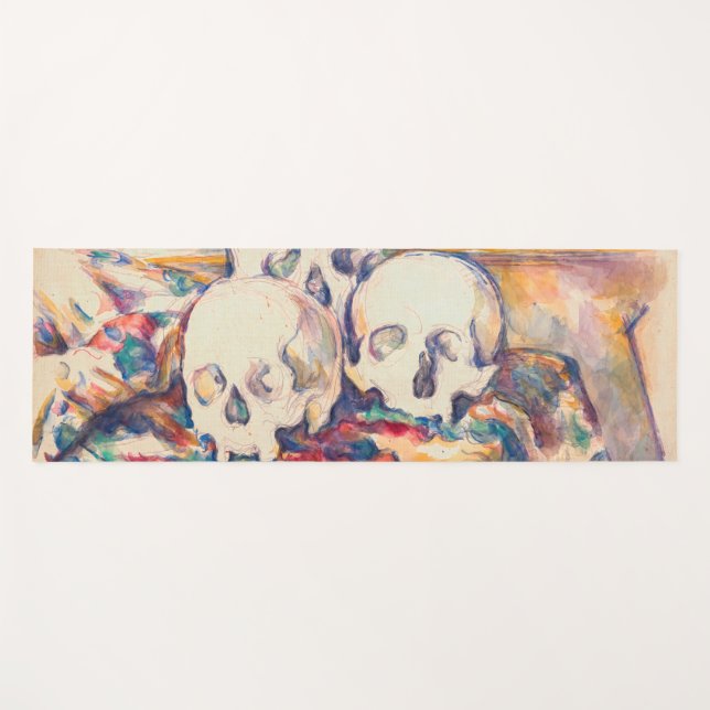 Paul Cezanne - The Three Skull Watercolor Yoga Mat (Front (Horizontal))