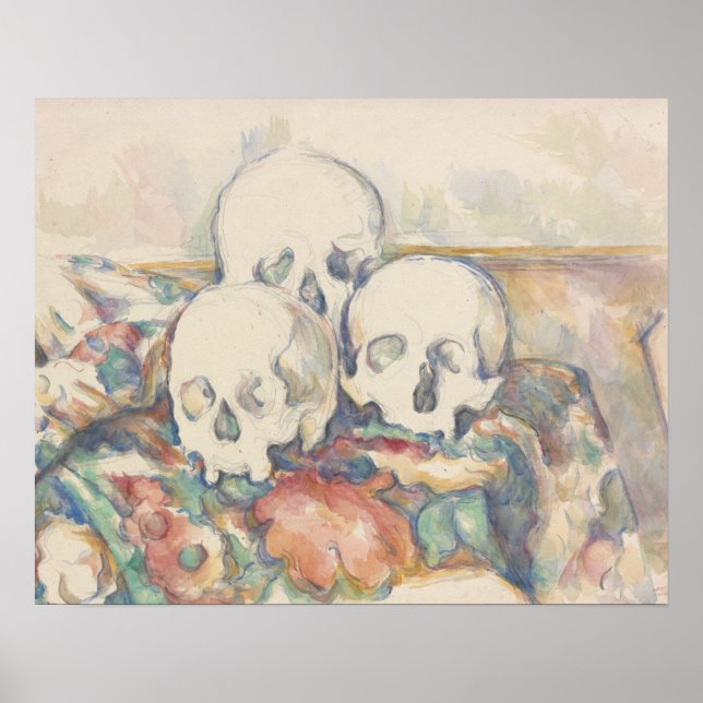 Paul Cezanne - The Three Skulls Poster (Front)