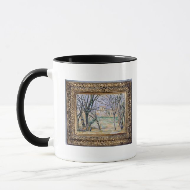 Paul Cezanne | Trees and houses, 1885-86 Mug (Left)