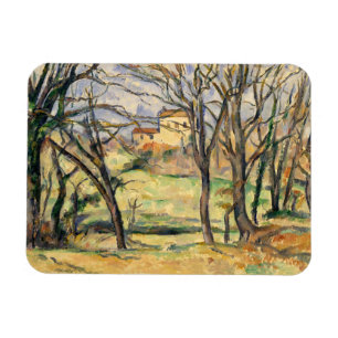 Paul Cezanne Trees and Houses Near the Jas de Bo Magnet