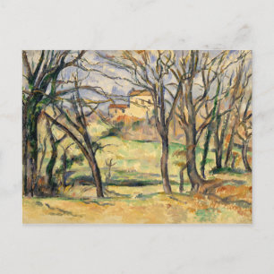 Paul Cezanne Trees and Houses Near the Jas de Bo Postcard