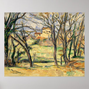 Paul Cezanne - Trees and Houses Poster