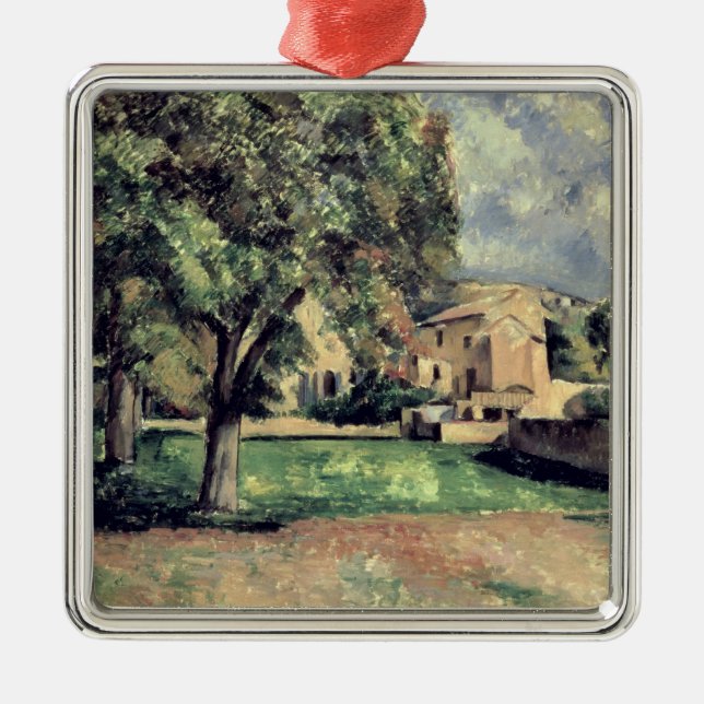 Paul Cezanne | Trees in a Park, Jas de Bouffan, 18 Metal Ornament (Front)