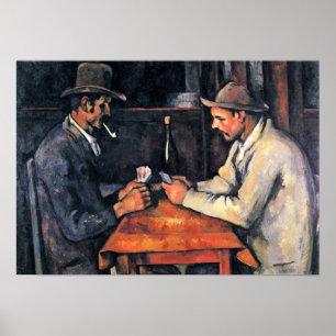 Paul Cezanne - Two card players Poster
