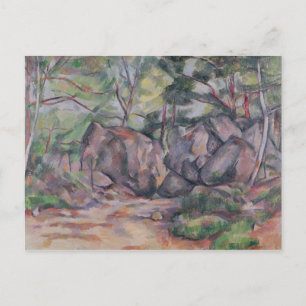 Paul Cezanne Woodland with Boulders, 1893 Postcard