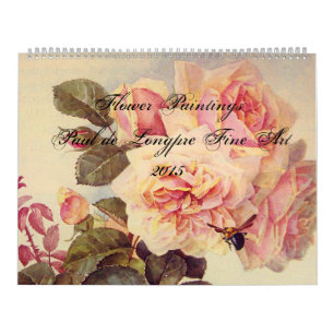 Paul de Longpre Fine Art Flowers Calendar