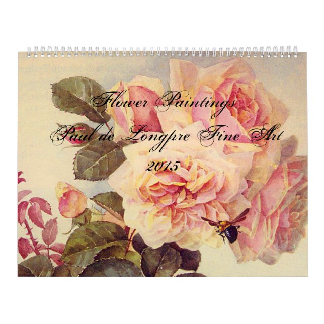 Paul de Longpre Fine Art Flowers Calendar (Cover)