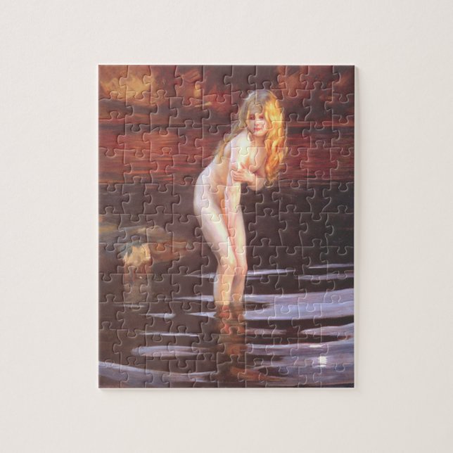 Paul Émile Chabas - Baigneuse (Bather) Jigsaw Puzzle (Vertical)