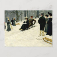Paul Fischer - Snow Sled Ride in Sondermarken,