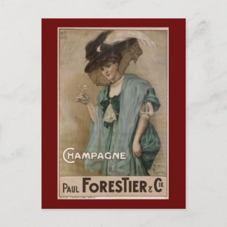 Paul Forestier Champagne Add Postcard