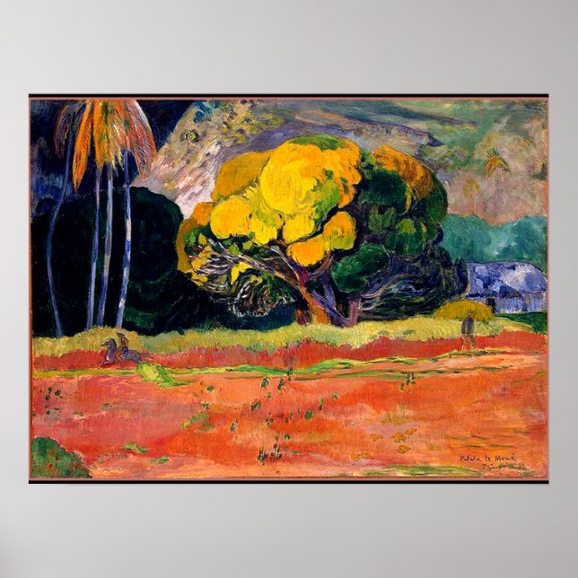 Paul Gaugin - At the Foot of the Mountain Poster (Front)