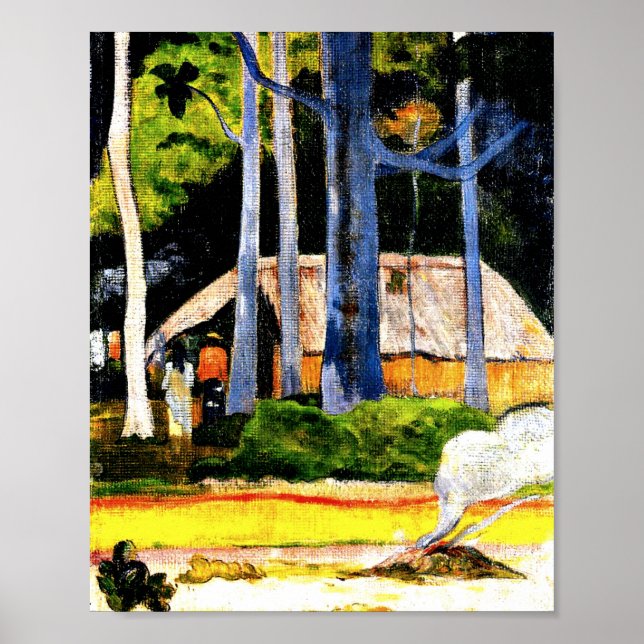 Paul Gaugin - Cabin under the Trees Poster (Front)