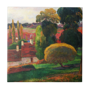 Paul Gauguin A Farm in Brittan Classic Countryside Ceramic Tile