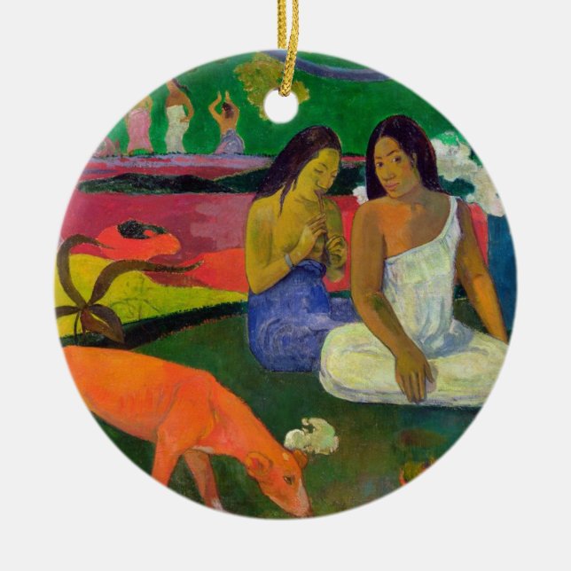 Paul Gauguin | Arearea (The Red Dog), 1892 Ceramic Tree Decoration (Front)