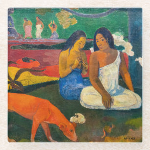Paul Gauguin - Arearea / The Red Dog Glass Coaster