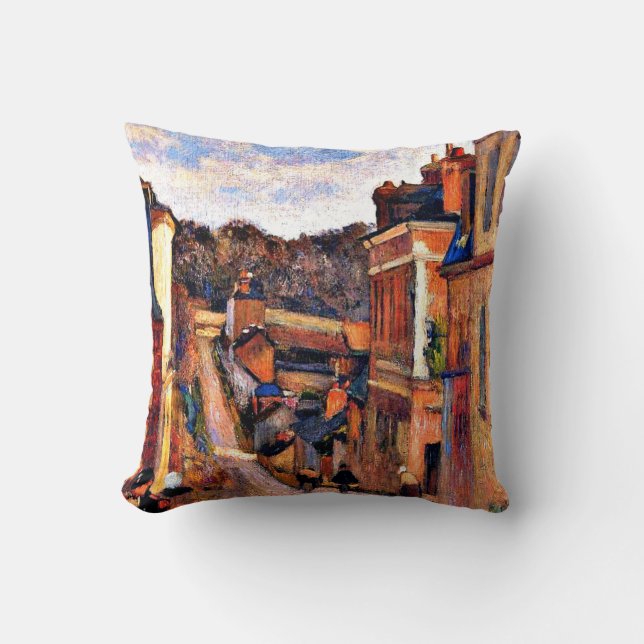 Paul Gauguin art: Rue Jouvenet, Rouen Cushion (Front)
