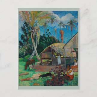 Paul Gauguin Black Pigs Postcard