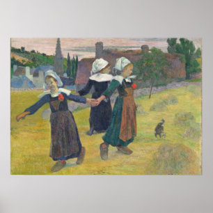 Paul Gauguin   Breton Girls Dancing, Pont-Aven, 18 Poster