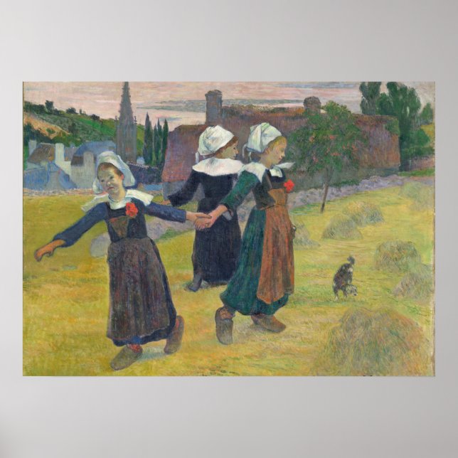 Paul Gauguin | Breton Girls Dancing, Pont-Aven, 18 Poster (Front)